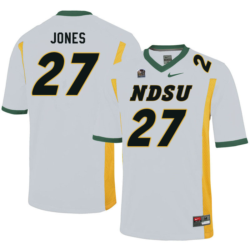 Men #27 Ryan Jones North Dakota State Bison College Football Jerseys Sale-White